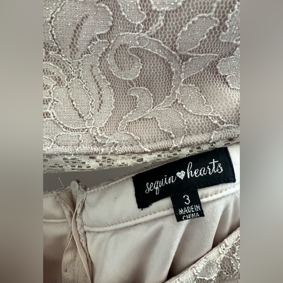 Two Piece Blush Homecoming Dress - Picture 5 of 5